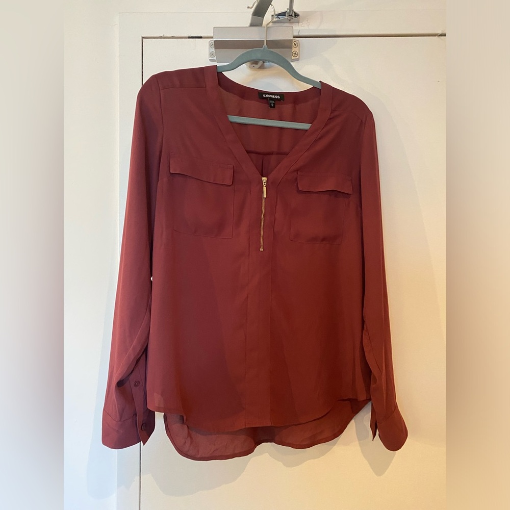 Mauve Express blouse size M